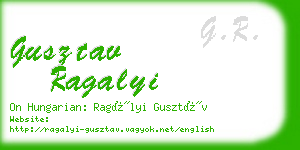 gusztav ragalyi business card